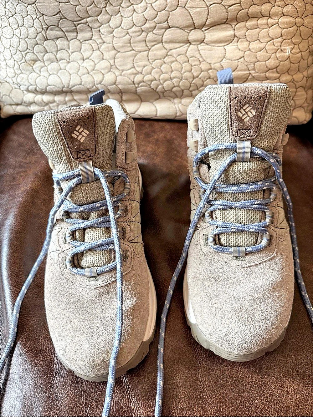 Columbia Fairbanks 4 Mid Outdry Women's Hiking Shoes US 8 Brown & Blue